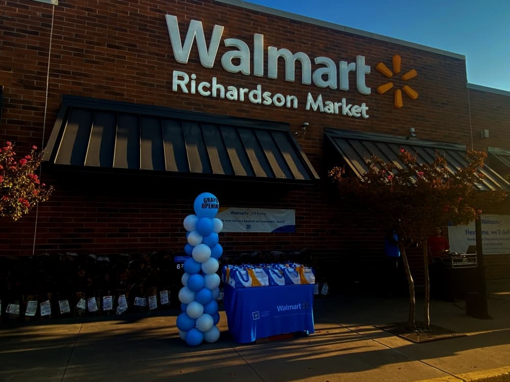 Richardson’s Walmart Neighborhood Market reopened Sept. 9 at 1501 Buckingham Road with a special grand opening celebration. (Jackson King/Community Impact Newspaper)