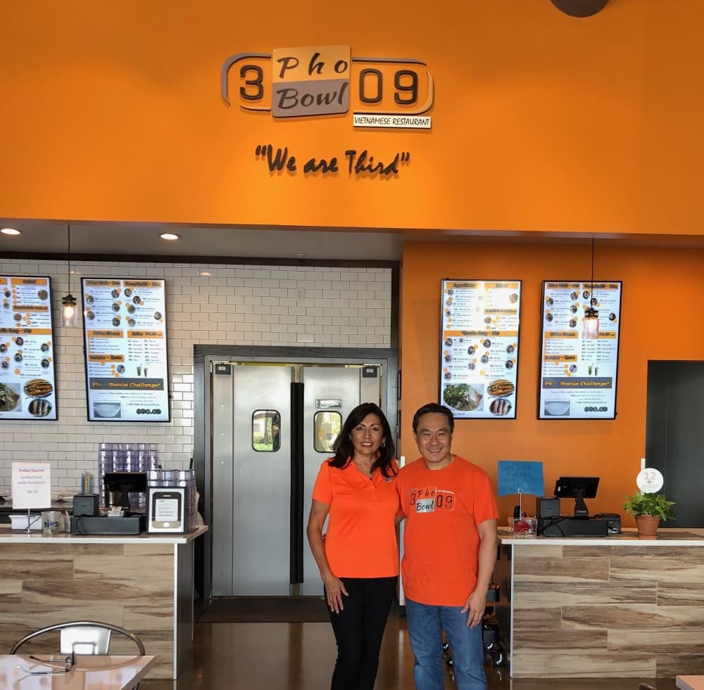 Quang “Ryan” Tran and his mother-in-law, Celia Garcia, co-own 3 Pho Bowl 09. (Courtesy 3 Pho Bowl 09)