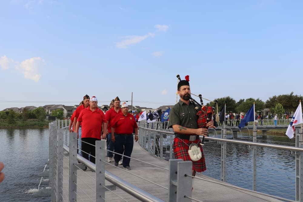 The event started with a procession of veterans and honor guards. (Zara Flores/Community Impact Newspaper)