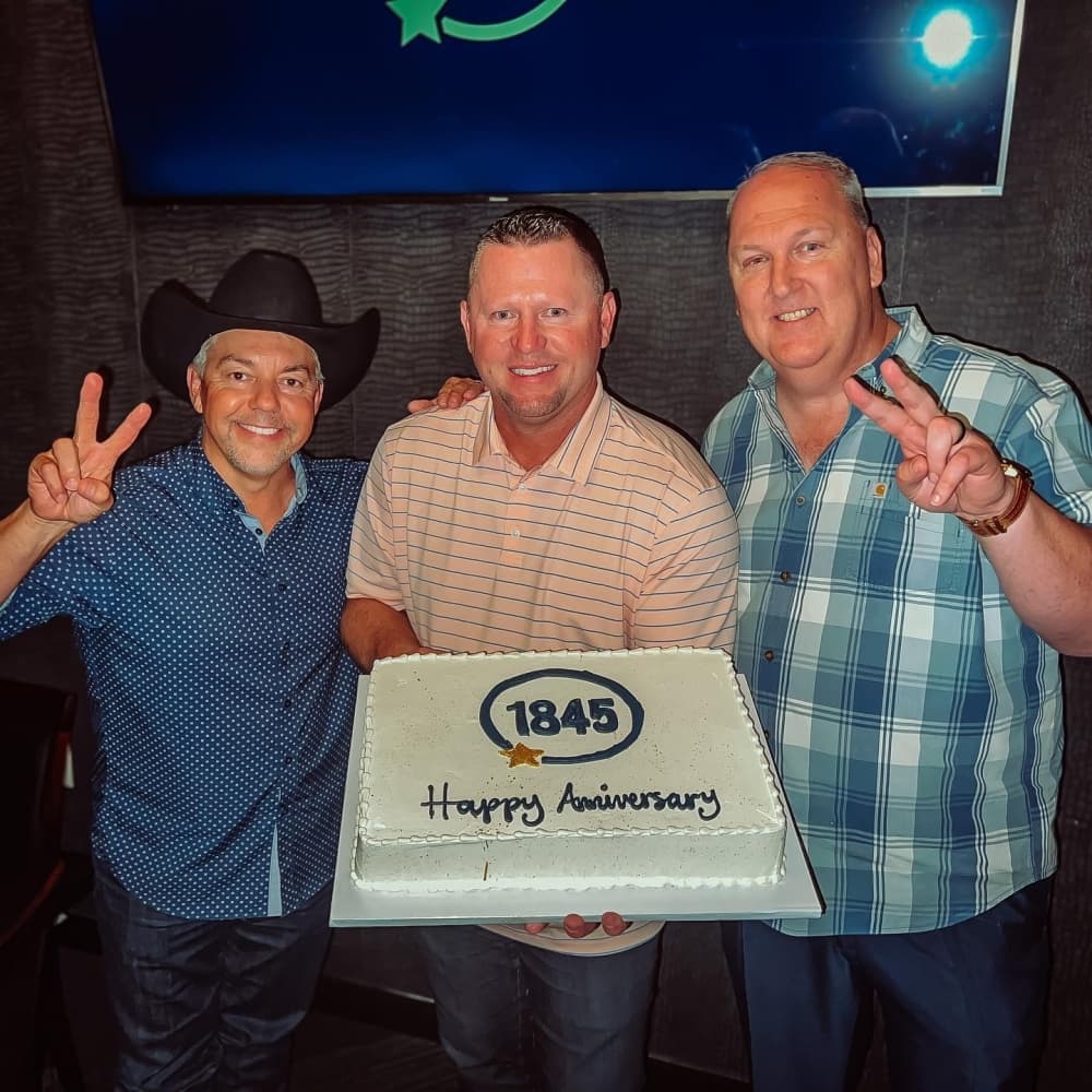 
1845 Taste Texas is owned by Marty Bryan, Brian Gasperson and Alan Mann.