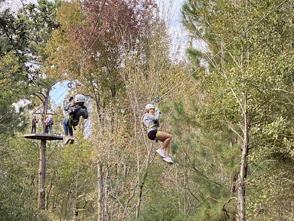 Geronimo Adventure Park offers zip lining, ax throwing and rock climbing, among other activities. (Courtesy Geronimo Adventure Park)
