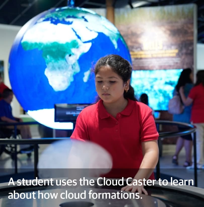 Cloud Caster: This exhibit gives visitors the chance to create clouds to demonstrate a part of the water cycle. (Courtesy Edwards Aquifer Authority's Education Outreach Center)