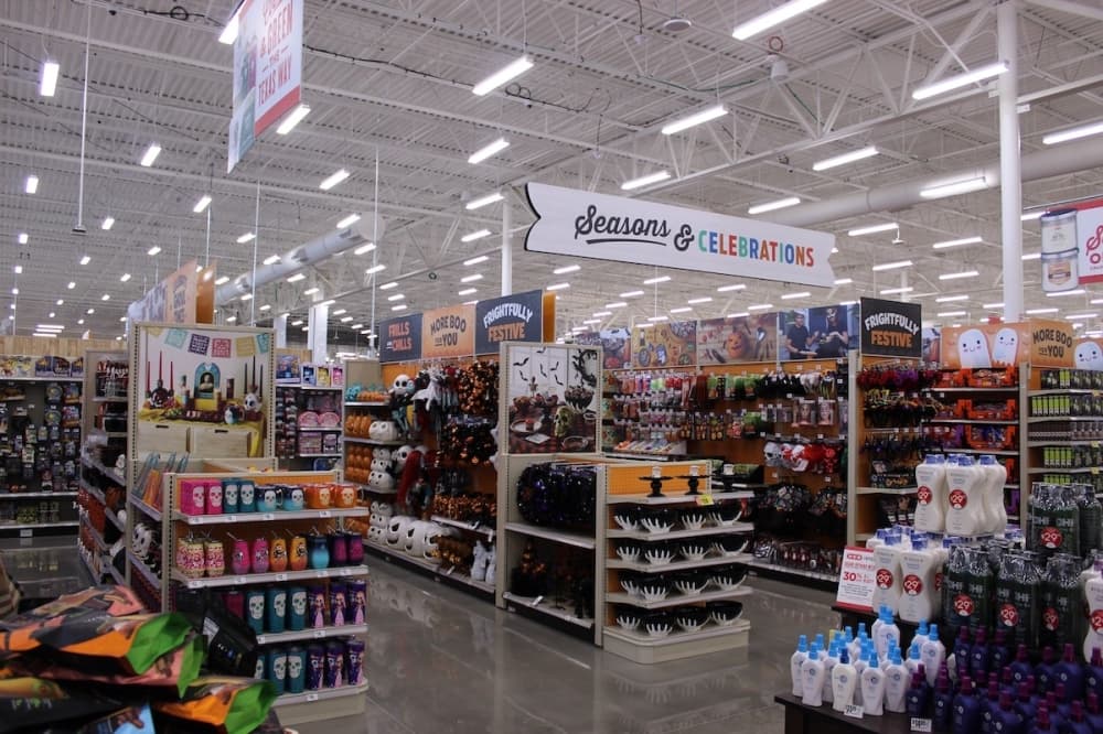 H-E-B's seasonal section in Frisco currently contains Halloween and Dia de los Muertos decorations. (Colby Farr/Community Impact Newspaper)