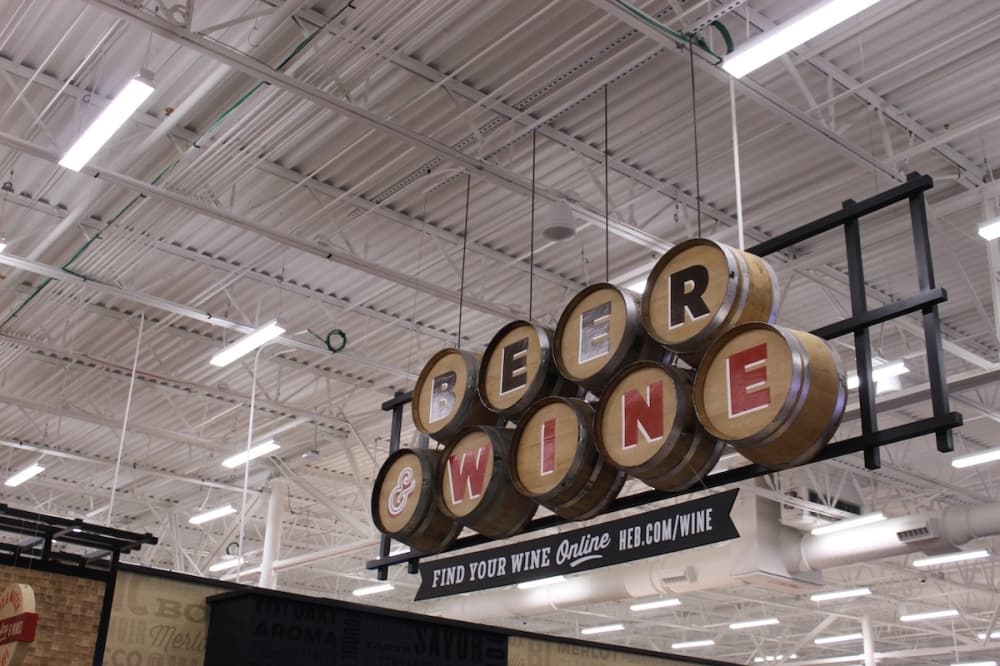 More than 2,000 types of wine and more than 800 types of beer can be found at H-E-B. (Colby Farr/Community Impact Newspaper)