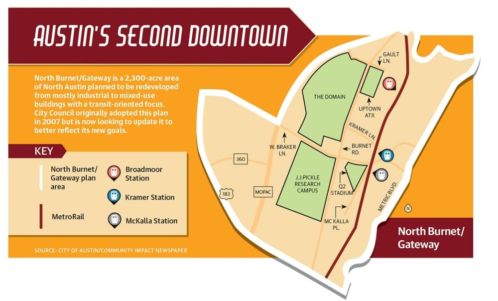 map of north burnet/gateway plan 