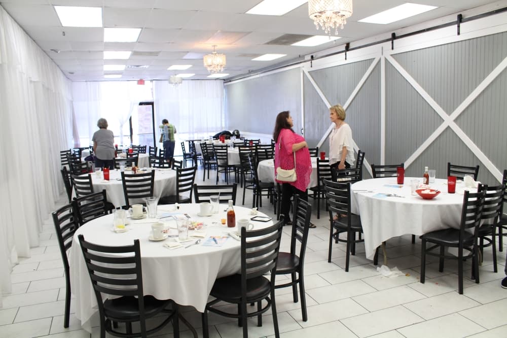 JJ's Banquet Hall is an expansion of JJ's Cafe that serves events next door to the brunch restaurant. (Jackson King/Community Impact Newspaper)