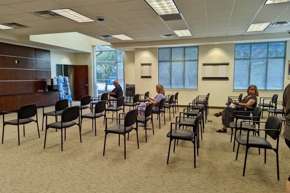 Chairs in rows