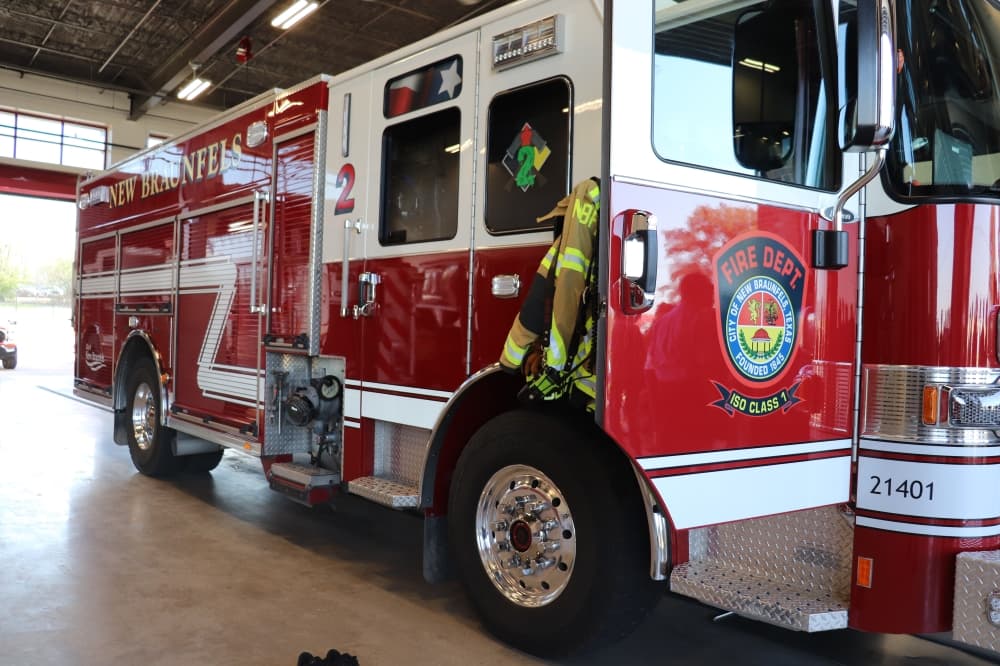 New Braunfels Fire Station No. 2 is located at 2940 I-35, New Braunfels. (Zara Flores/Community Impact)