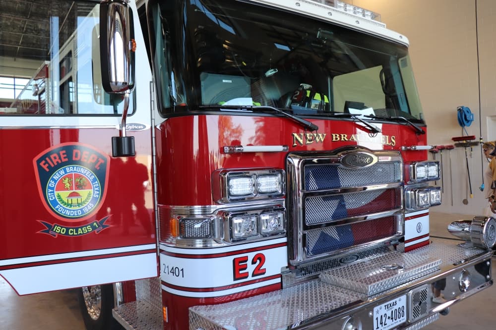 New Braunfels Fire Station No. 2 is located at 2940 I-35, New Braunfels. (Zara Flores/Community Impact)
