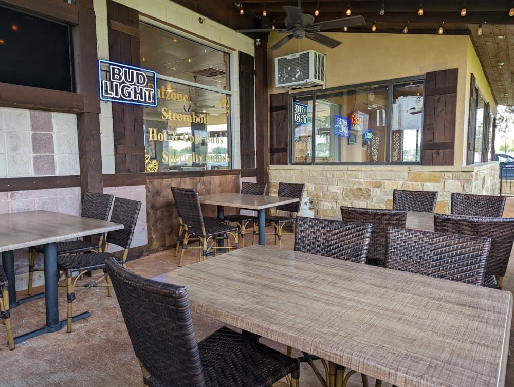 outdoor seating area