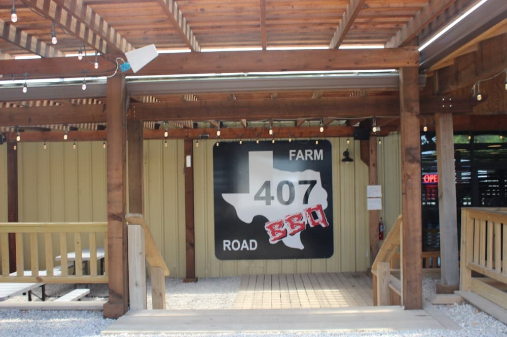 407 BBQ is located off of FM 407 in Argyle. (Sara Rodia/ Community Impact)