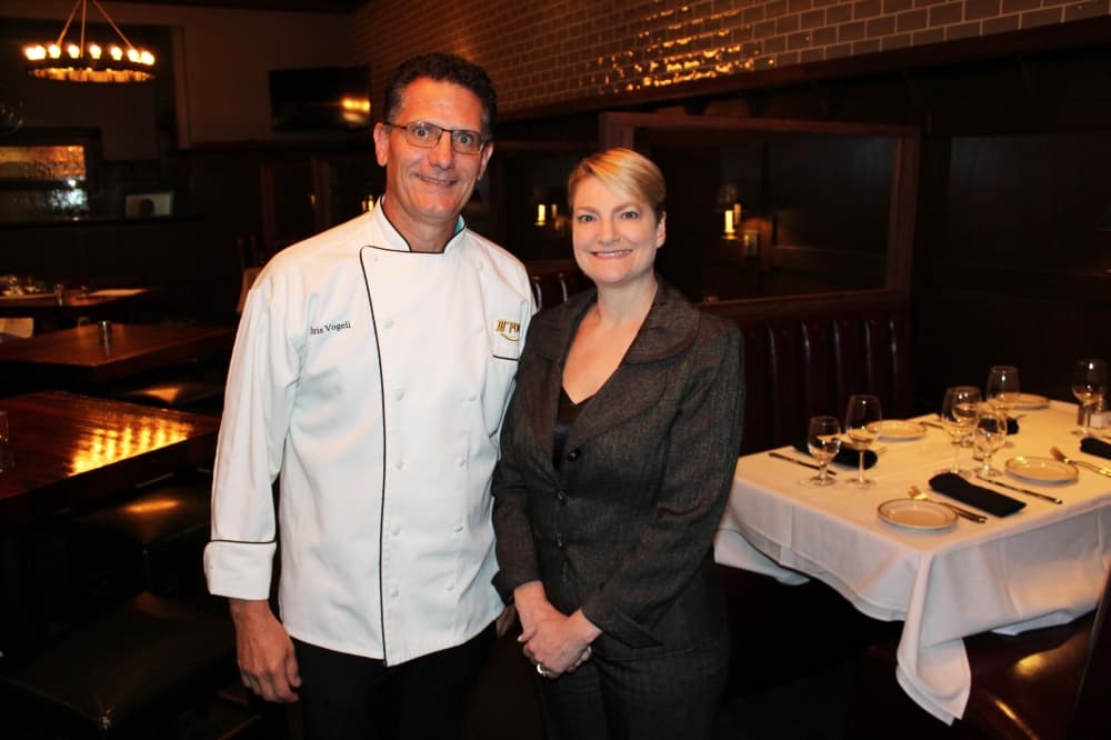 III Forks General Manager Launa Wilkerson and Executive Chef Chris Vogeli have been with III Forks for the past several years. (Karen Chaney/Community Impact)