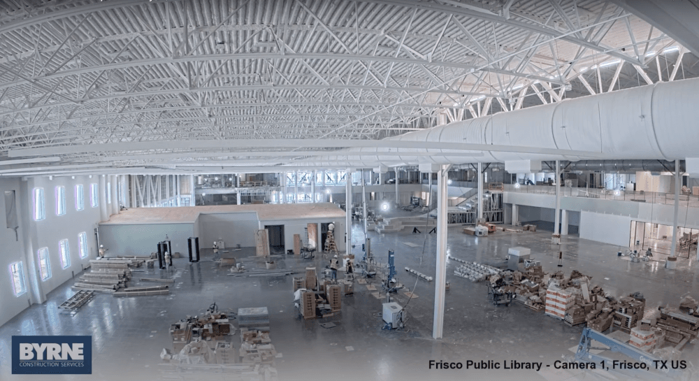Construction is still underway at the Frisco Public Library. (Screenshot Courtesy City of Frisco)