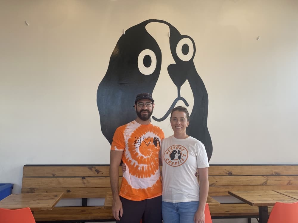Ali White and Chris Cunningham own Nervous Charlie's. (Darcy Sprague/Community Impact)