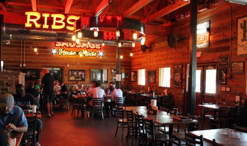 There are eight barbecue pits at Hutchins’s McKinney location. A goal is to add a room for two additional pits. (Karen Chaney/Community Impact)