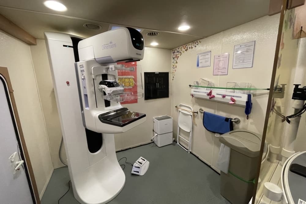 The examination room has a 3-D mammogram machine. (Taylor Cripe/Community Impact Newspaper)