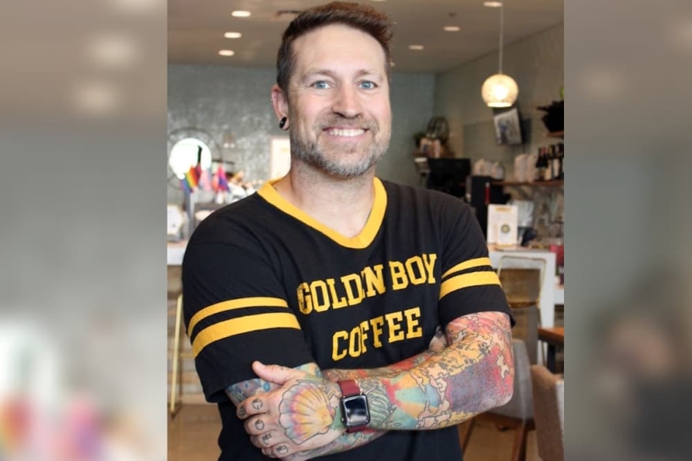Golden Boy Coffee & Wine Bar serves drinks on The Boardwalk at Granite Park in Plano