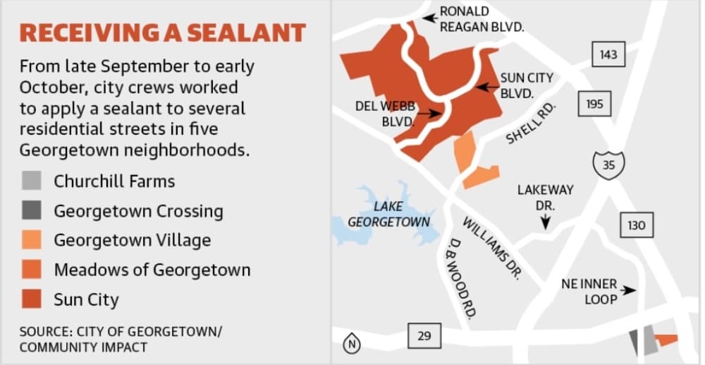 Projects for resealing, replacing street pavement underway in several Georgetown neighborhoods