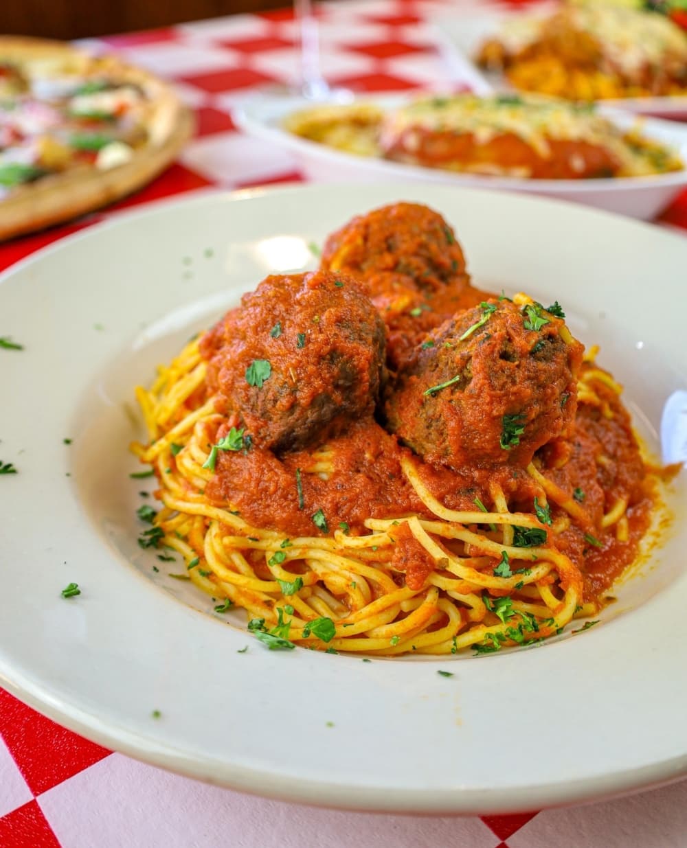 Spaghetti and meatballs is a reliable staple dish at Po Po Trattoria Pizzeria, restaurant owners said. (Courtesy Po Po Trattoria Pizzeria)