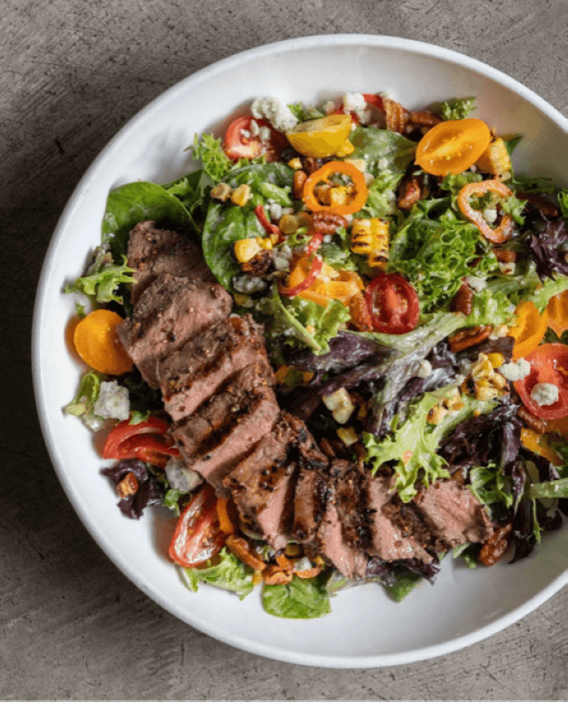 The Grove sells several salad varieties, including a steak salad. (Courtesy Beth Lasita) 