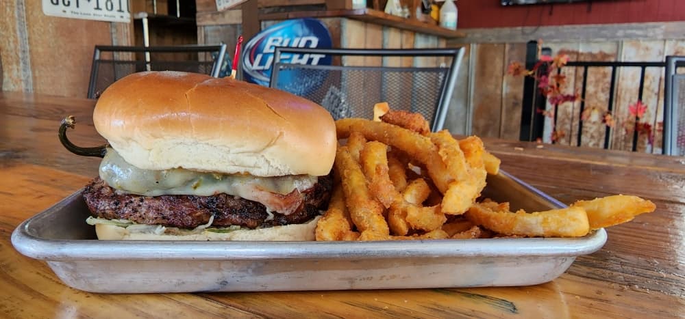 The Rattler ($11.50) comes topped with jalapeño, lettuce, pepper jack cheese and a chipotle spread.  (Jarrett Whitener/Community Impact Newspaper)