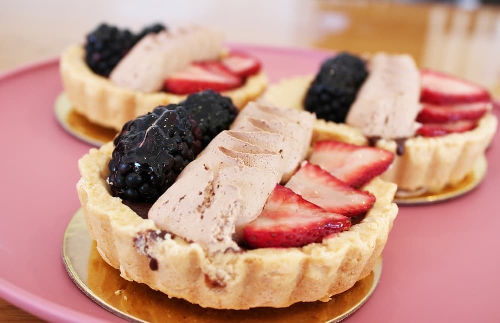 The chocolate fruit tart.