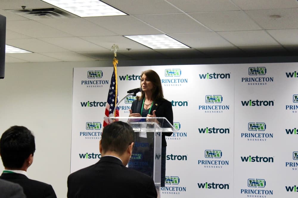 Sen. Angela Paxton, R-McKinney, spoke about the Texas economy in her remarks at the event. (Shelbie Hamilton/Community Impact)