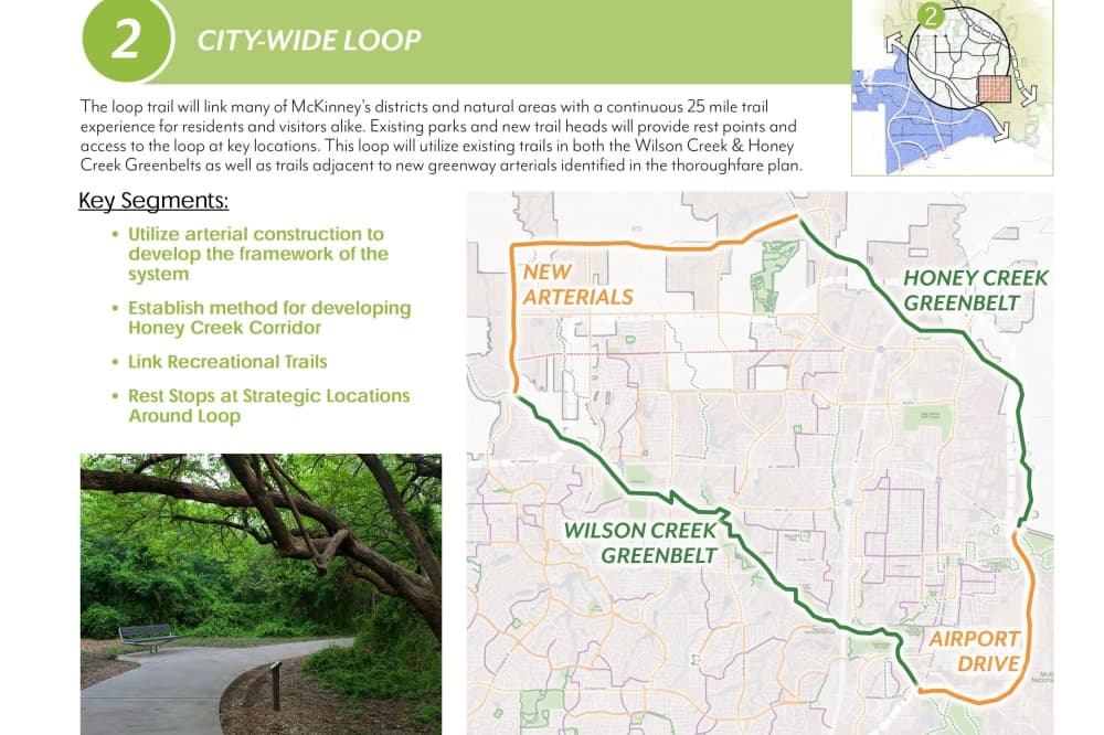 The citywide trail expansion plan includes connecting a 25-mile trail loop around the city. (Courtesy city of McKinney)