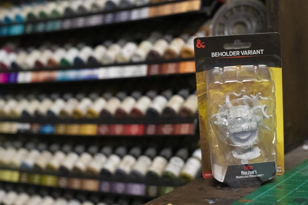 Blank mini figurines are available for $6-$15. The paint station is available for $7.50 per day.