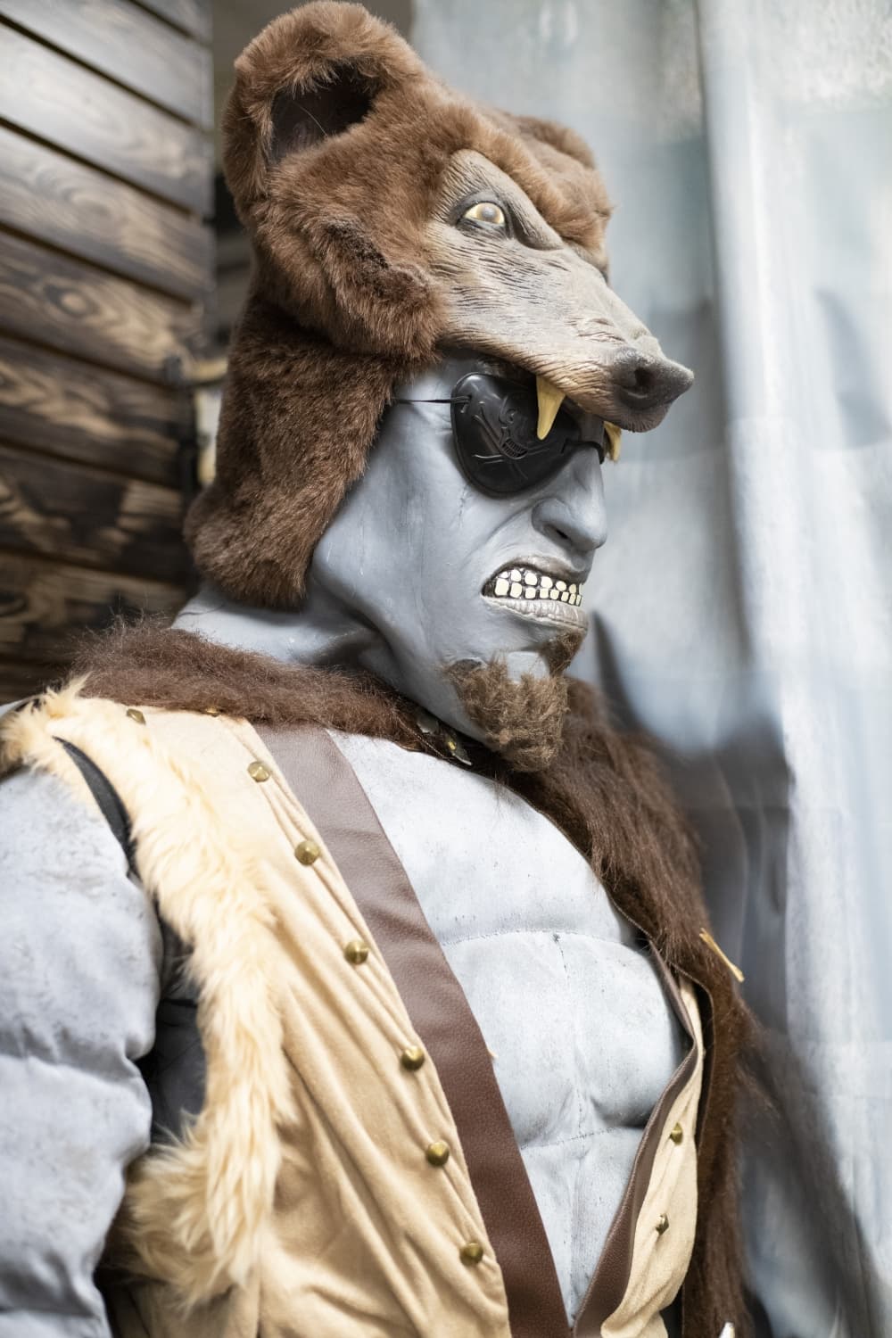 This large blue character is one of Keller’s earliest D&D fifth-edition characters, Nathrak, a Goliath druid/barbarian.