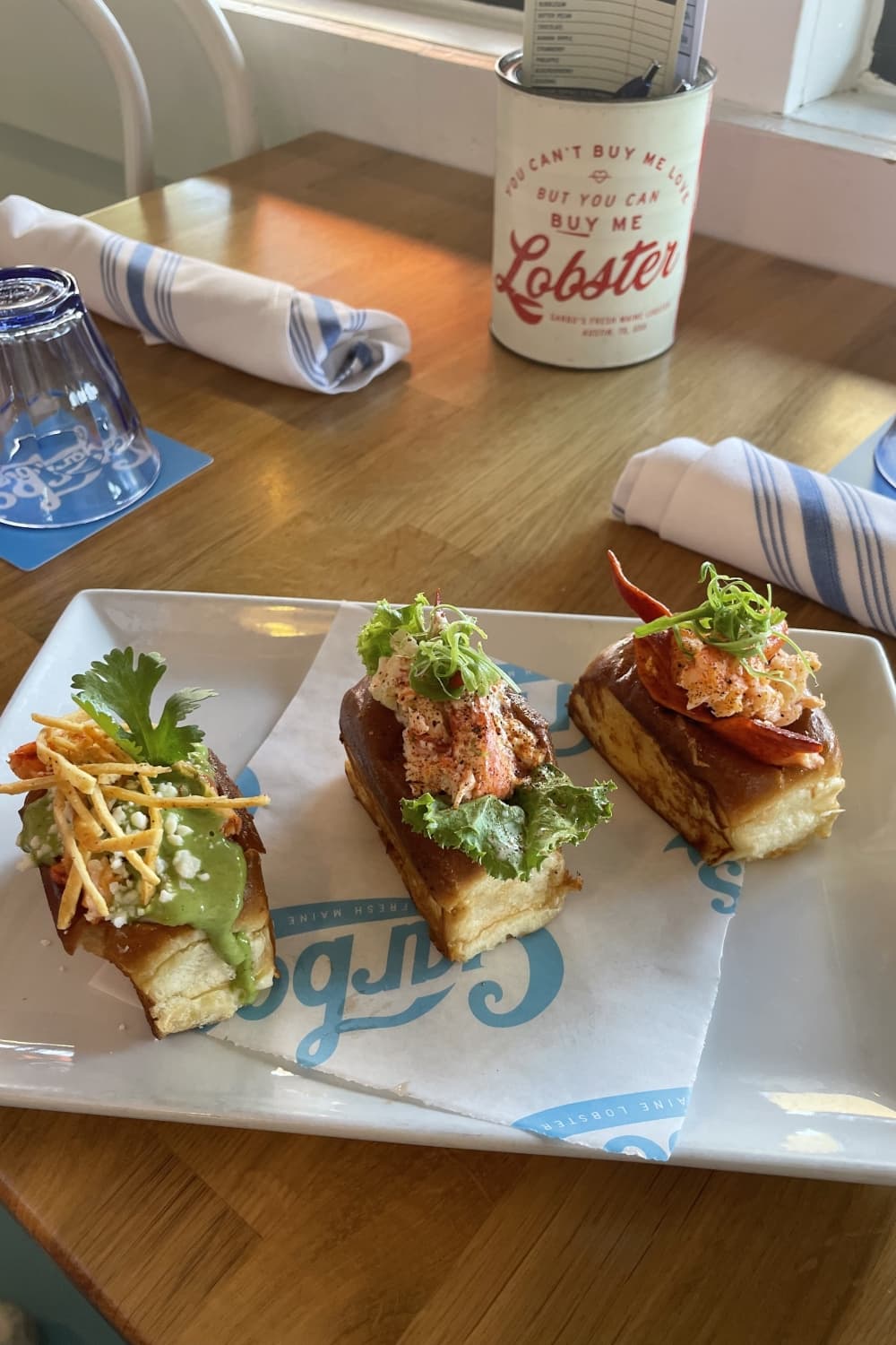 Mini-Lobster Roll flights include three mini lobster rolls for $35 at Garbo’s,12709 N. MoPac, Austin. (Sumaiya Malik/Community Impact)