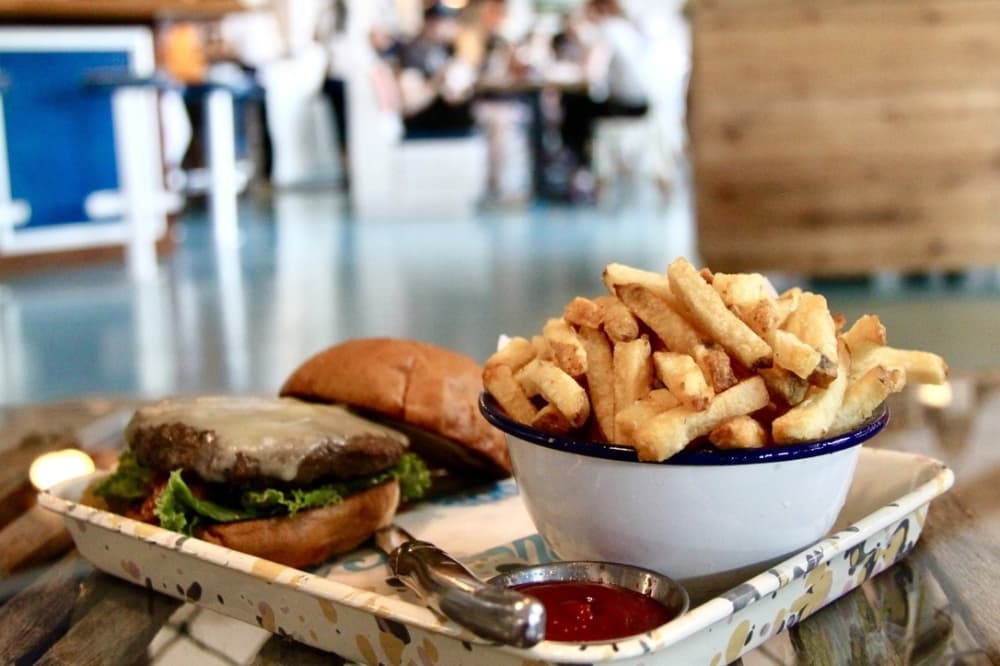 The menu also includes burgers and fries. (Sumaiya Malik/Community Impact) 