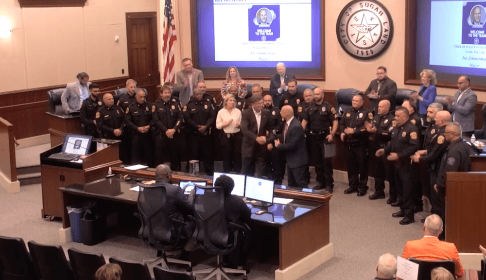 Sugar Land welcomed Poland to office during its Nov. 1 City Council meeting. (Courtesy city of Sugar Land YouTube)