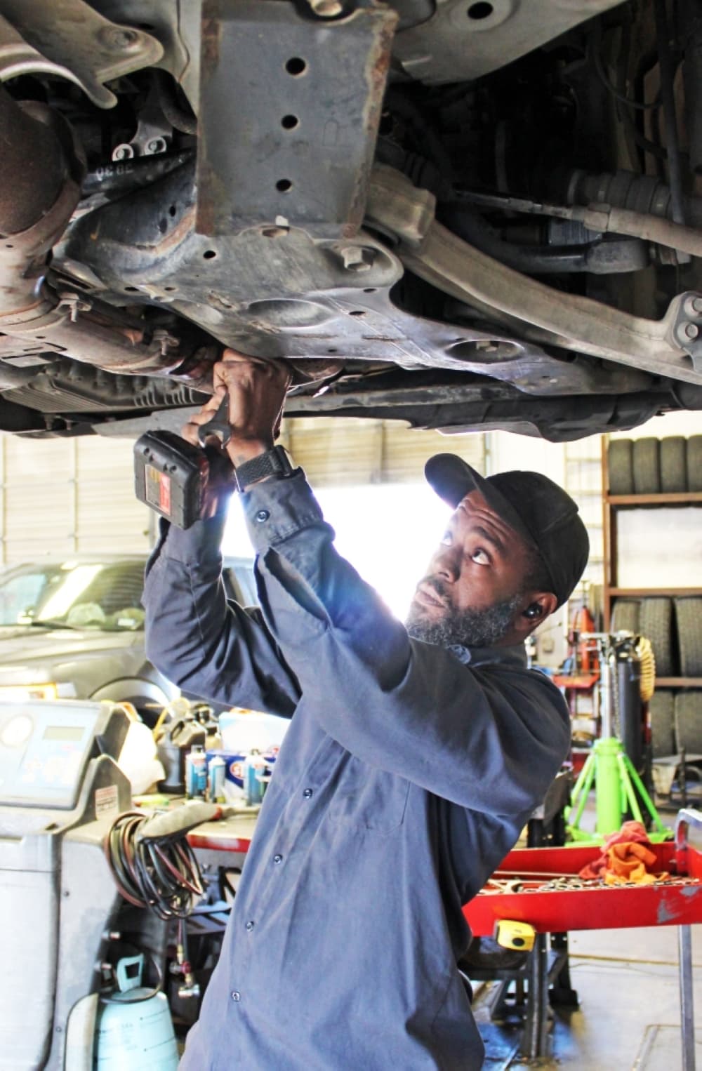 Automotive technician Lawrence Miles.