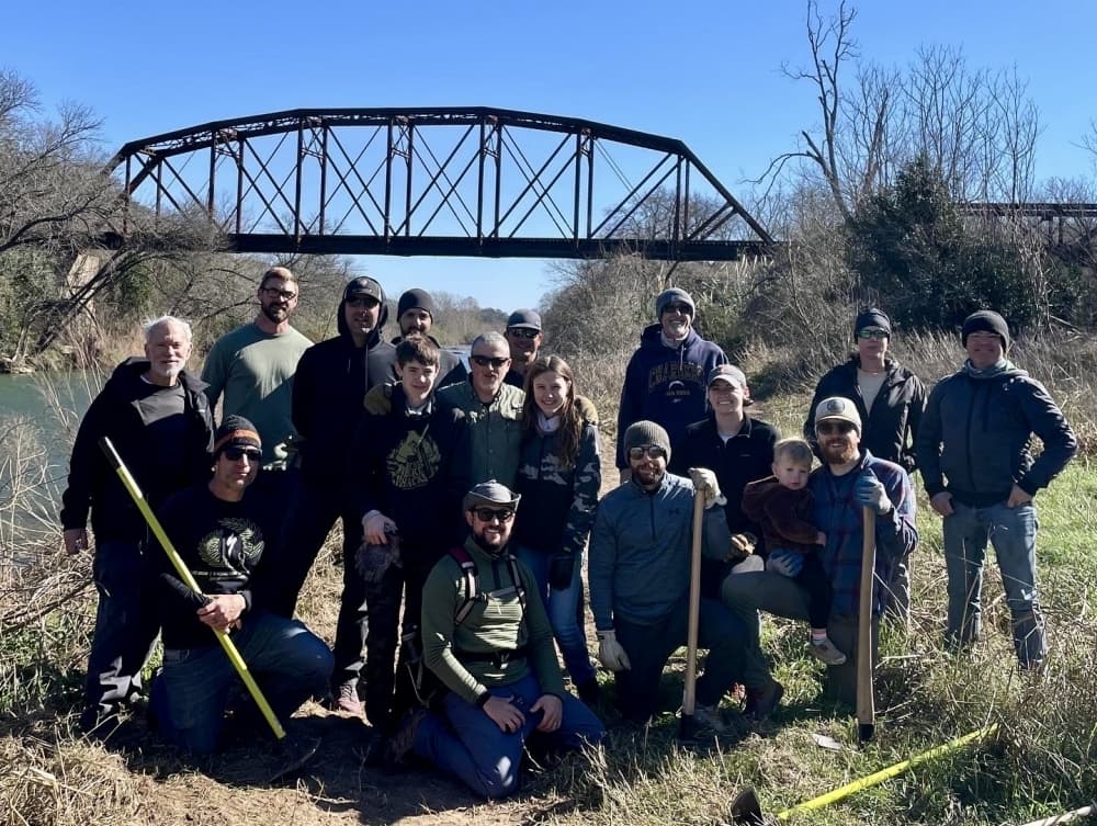 The organization holds public dig days with volunteers once a month. (Courtesy Georgetown Trails Foundation) 