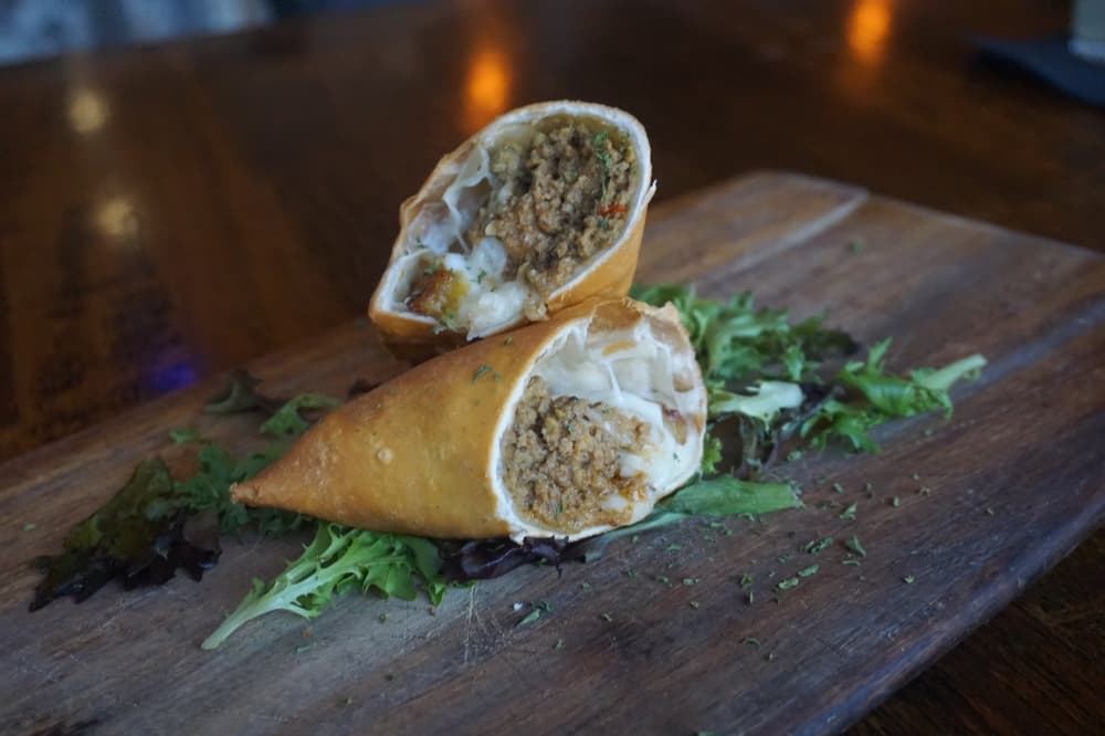 The Carne Empanadilla is made with ground beef, onions and potato. (Mikah Boyd/Community Impact)