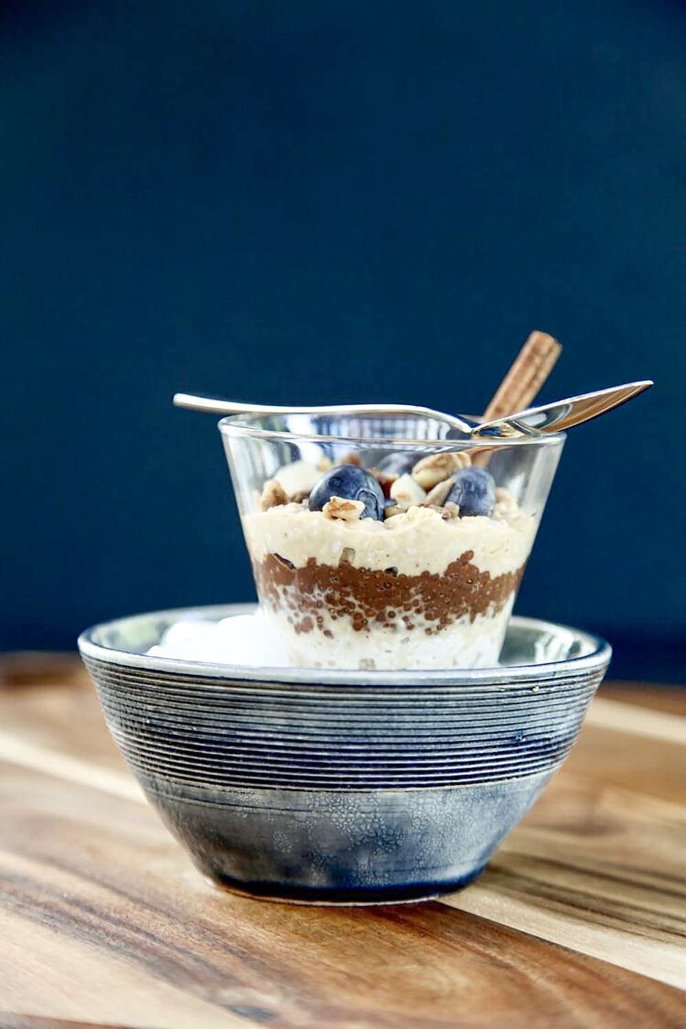 The Oats & Stuff overnight oats cup ($6) is topped with peanut butter, cacao, maple syrup and granola. (Courtesy Radish and Dill Fine Food Market)