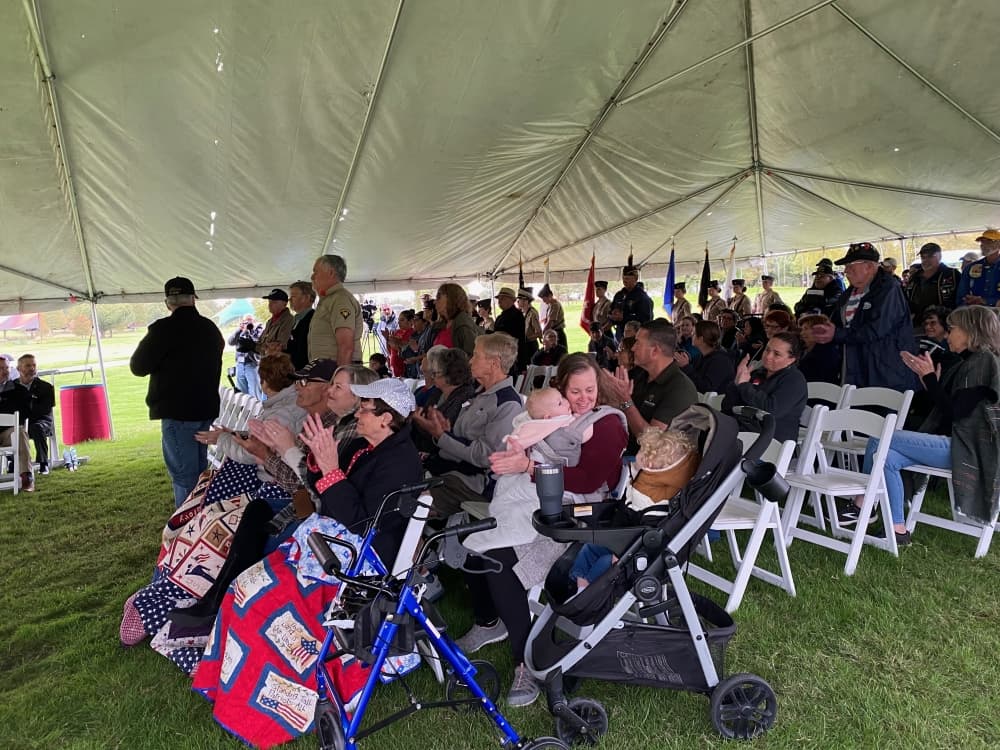 Dozens of attendees came to the event honoring veterans from all branches of the military. (Brooke Sjoberg/Community Impact)