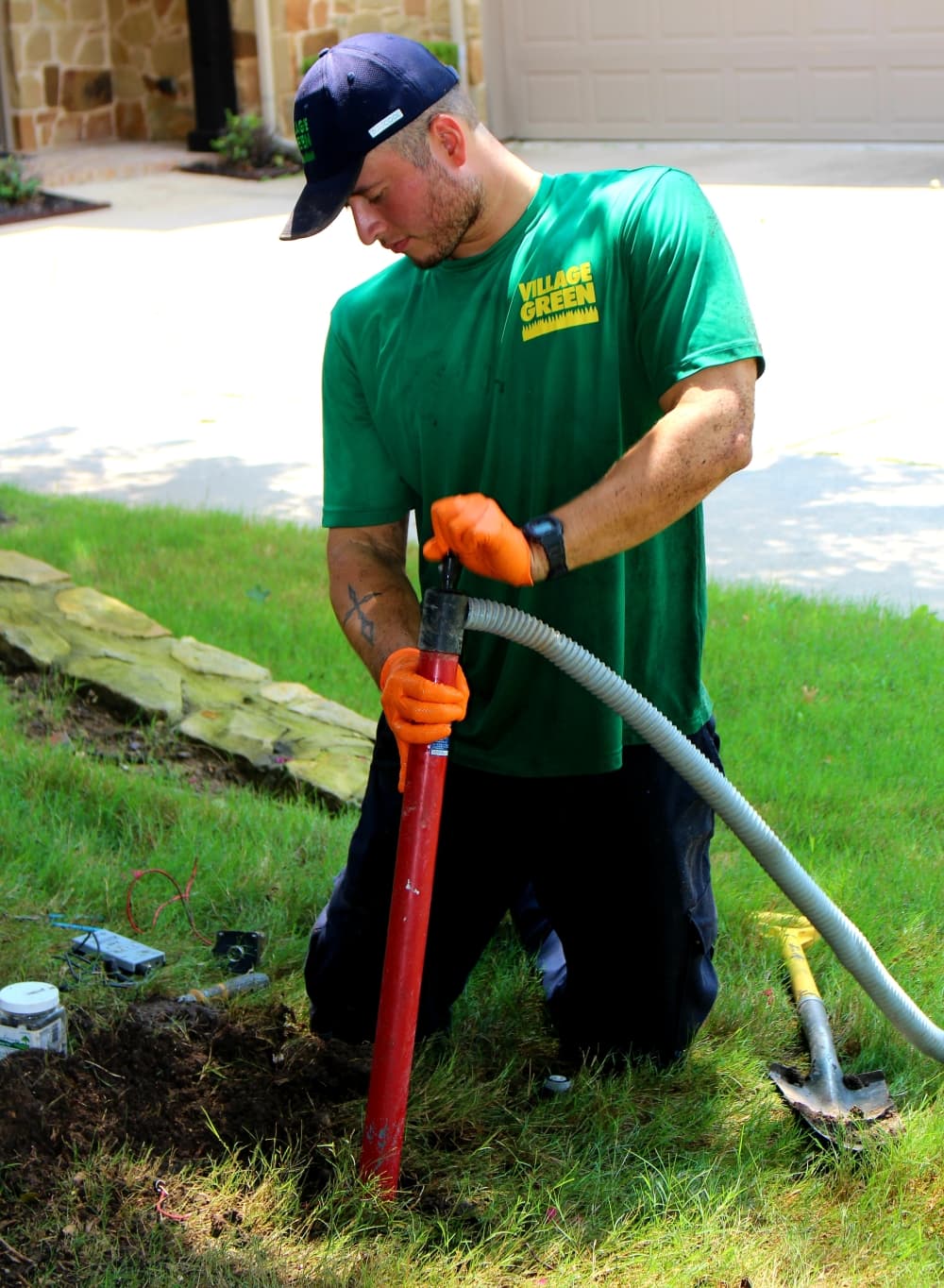 Village Green Lawn & Landscape staff member Juan Medrano.