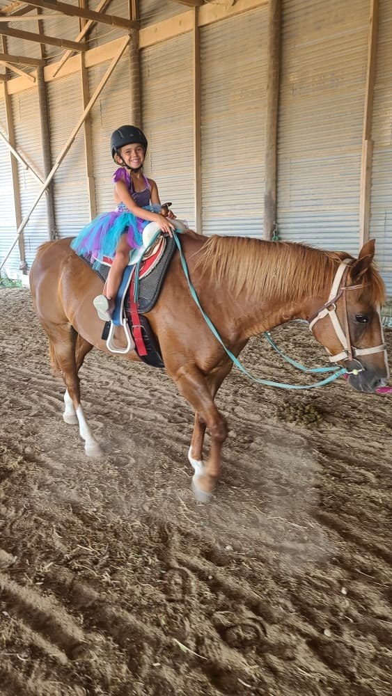 Children ages 4-14 have access to a variety of activities at Camp Doublecreek, including a swimming pool, horseback riding and all kinds of sports.
