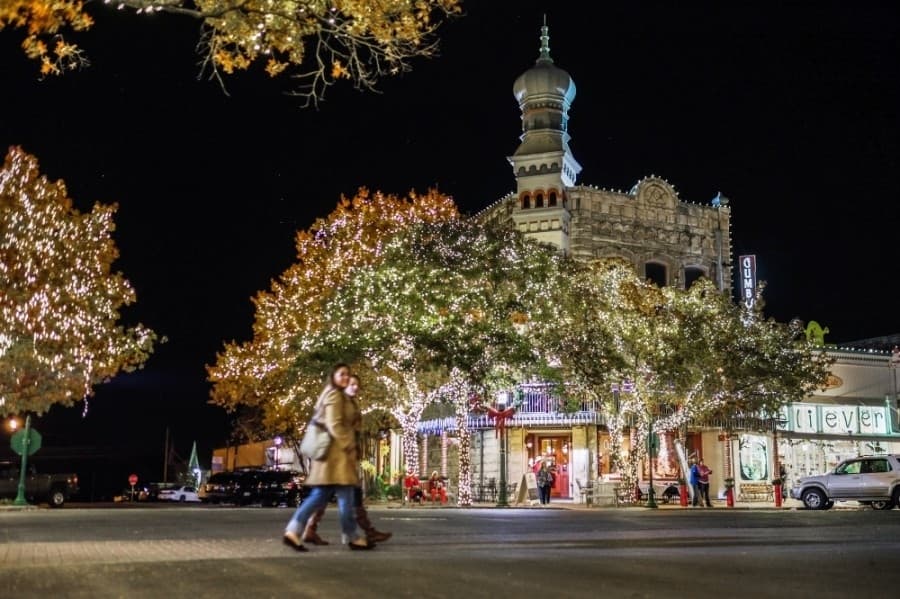 The day after Thanksgiving, the Georgetown Square will be lit in holiday lights for the first time of the season. (Courtesy Georgetown Convention and Visitors Bureau) 