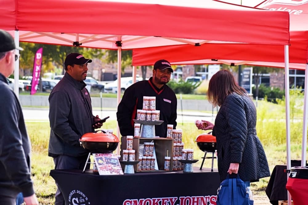 Food giveaway tent