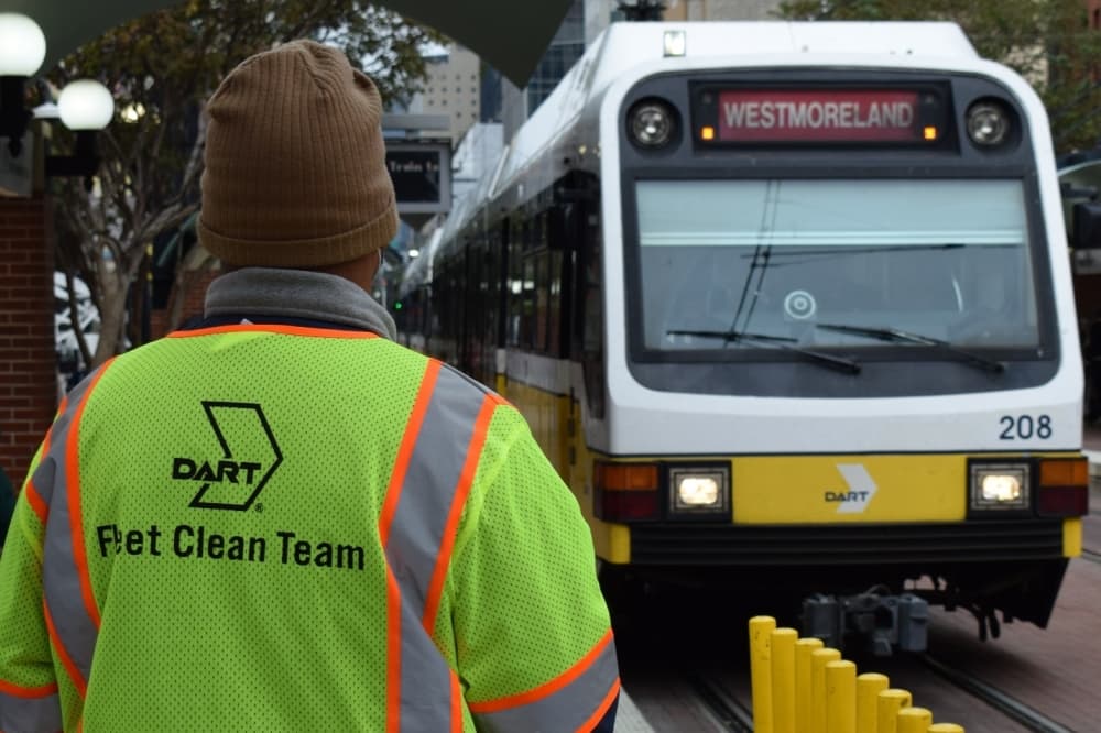 DART launches new cleaning initiative on light-rail trains