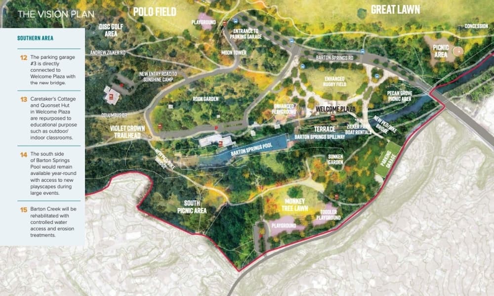 southern section of zilker park