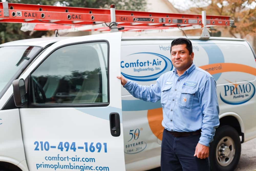Comfort Air Engineering & Primo Plumbing's expansion to San Marcos will offer residential plumbing, cooling and heating services as well as maintenance, repairs, and backflow testing. (Comfort Air Engineering & Primo Plumbing)