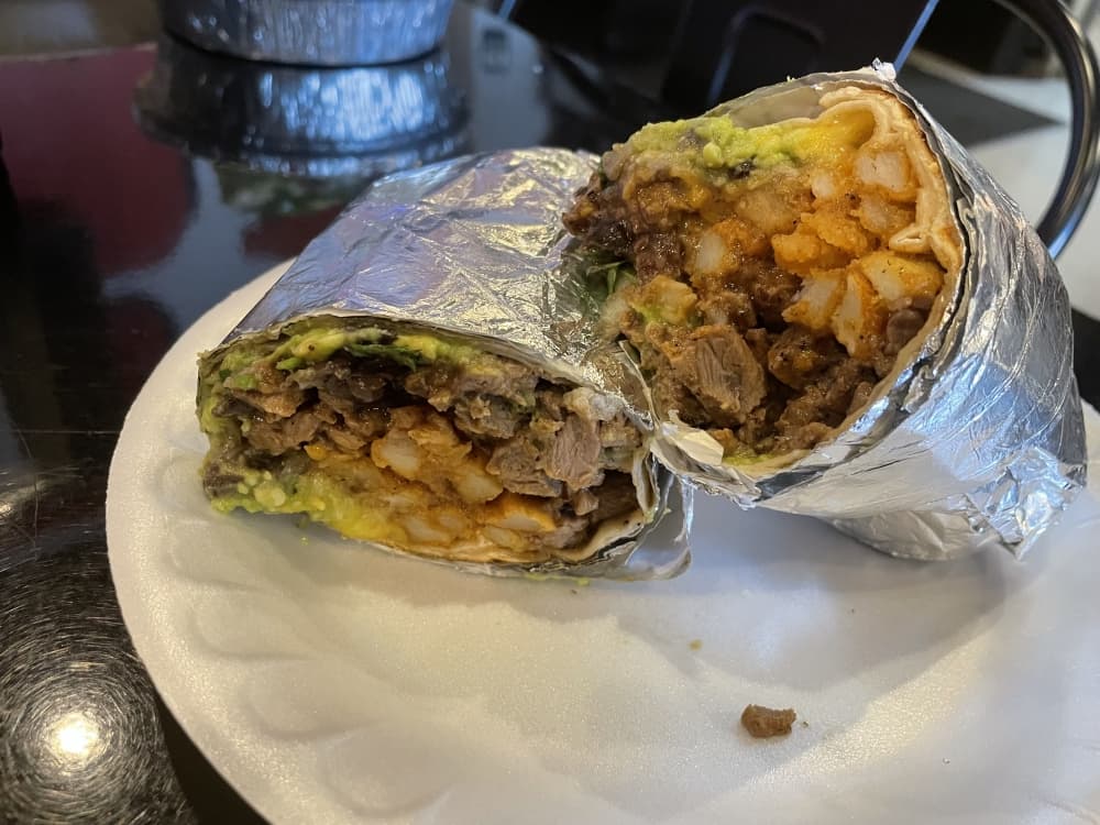 burrito wrapped in foil