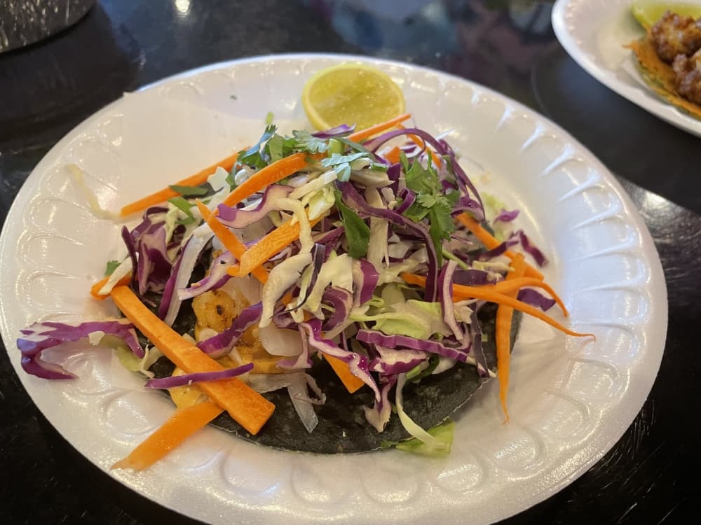 plate with a taco