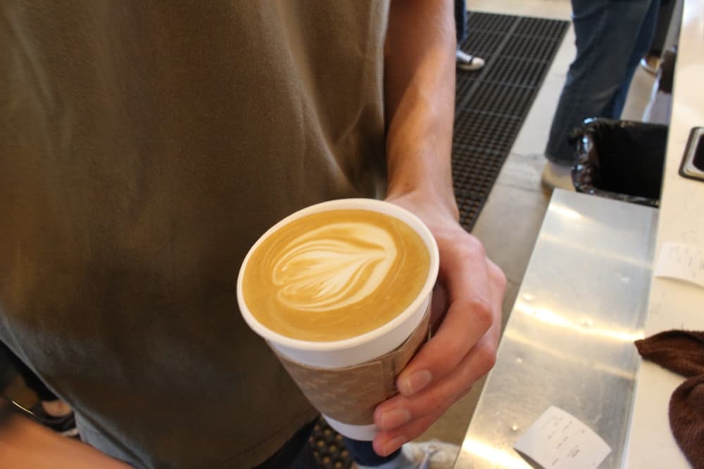 Luv Coffee’s menu includes a breve latte. (Peyton MacKenzie/Community Impact)