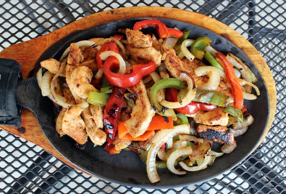 Chicken fajitas.