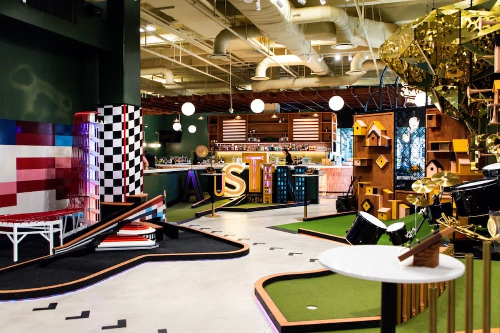 12-hole indoor miniature golf spot The Dirdie Birdie now open at the Domain in Northwest Austin